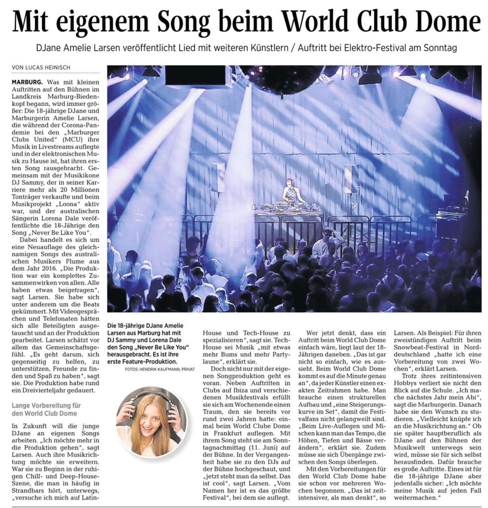 Mit eigenem Song beim World Club Dome